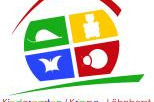 Das Bild zeigt das Logo des Kindergartens Löhnhorst der Evangelisch-Lutherischen Kirchengemeinde St. Magni. Es besteht aus bunten quadratischen Symbolen, die jeweils verschiedene Spiel- oder Lernszenen darstellen. Darunter steht der Name des Kindergartens und der Kirchengemeinde.